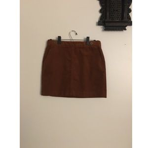 Brown corduroy skirt